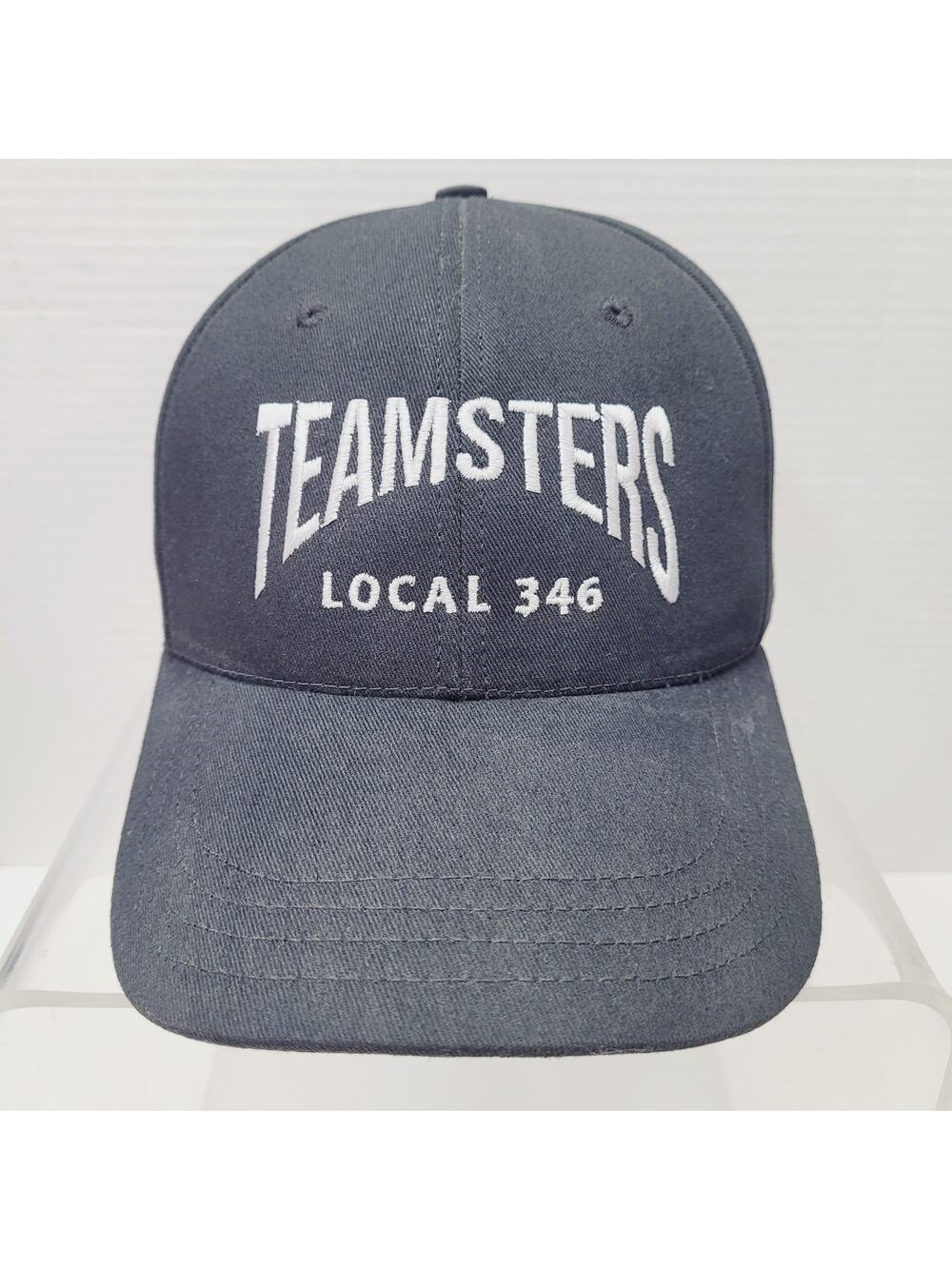 Teamsters Local 346 Embroidered Strap Back Hat Black Cap Unionwear Made in USA